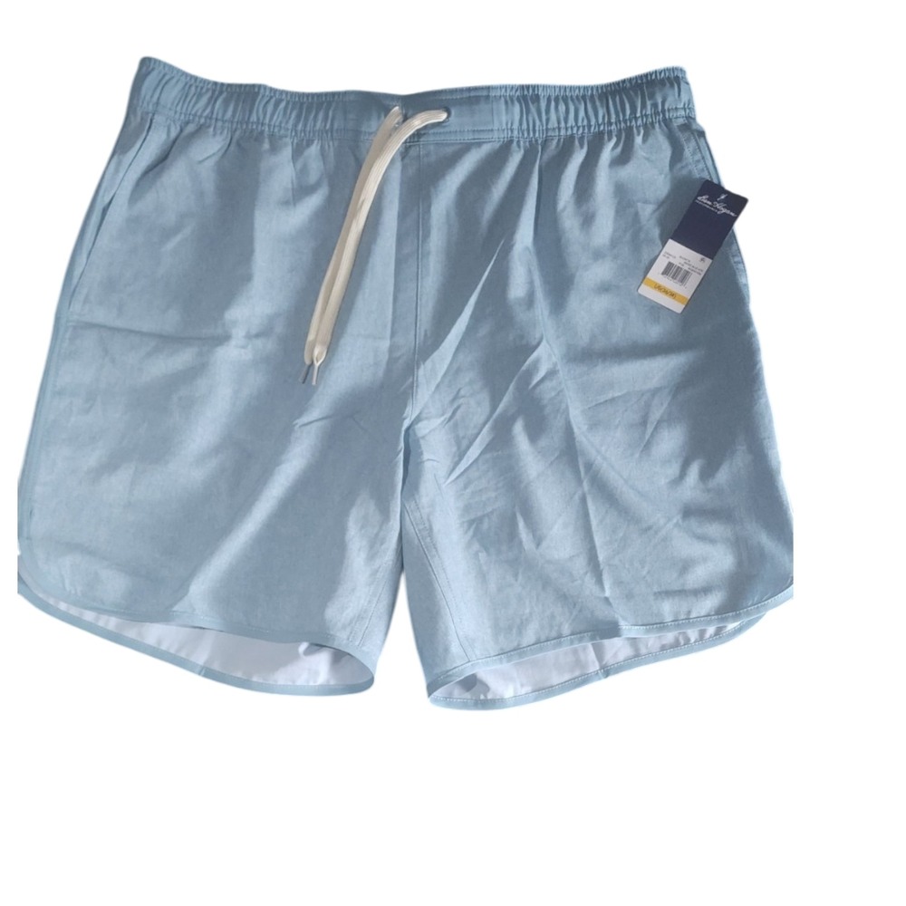Ben Hogan Mens Performance Shorts Size L Blue Active Gym Workout Stretch Waist